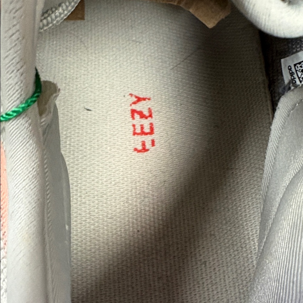Adidas Yeezy Boost 350 V2 “Tail Light” Light Gray / Orange Heel Tab | M Size 11 - Picture 8 of 9